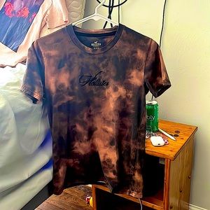 Hollister Black and Orange/Tan Tie-Dye
